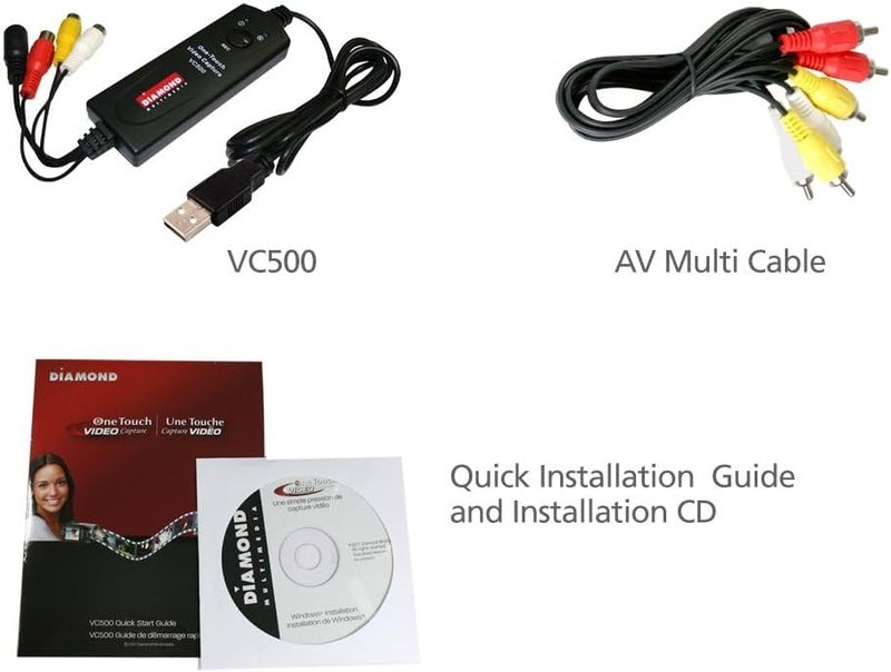 Diamond Multimedia Diamond VC500SE One Touch VHS/Camcorder to Digital File Converter for Both Windows and Mac OS (Supports Mac OS Ventura) New Software - Image 5